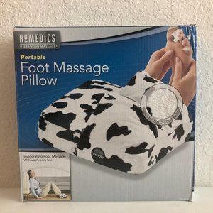 Homedics Portable Foot Massage Pillow Cow Print